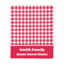 Rood Gingham met Roodnaamgrens