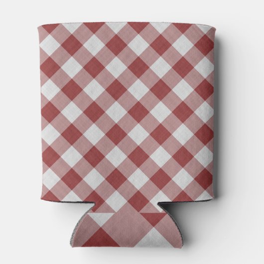 rood gingham patroon blikjeskoeler (Achterkant)