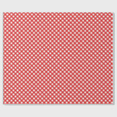 Rood gingham Patroon Glossy Wrapping Paper Cadeaupapier (Vlak)