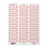 Rood Gingham Retouradres Etiket (Full Sheet)