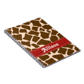 Rood Giraffe — Spiral notebook Notitieboek (Rechterzijde)