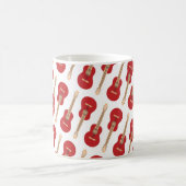 Rood Gitaar Patroon Koffiemok (Center)