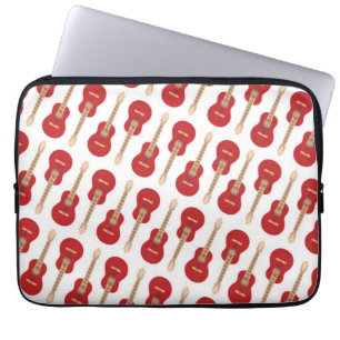 Rood Gitaar Patroon Laptop Sleeve