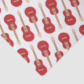 Rood Gitaar Patroon Tissuepapier (Detail)