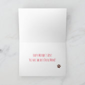 Rood Gladde teckel Tiny flower Moederdag Kaart (Binnen)