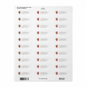 Rood gladharige dachshond hond retouradres etiket (Full Sheet)