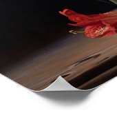 Rood Gladiolus Bloemen Art Print Poster (Hoek)