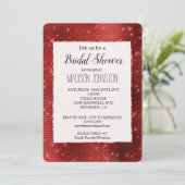 Rood Glam Glitzy Sparkle Kaart (Staand voorkant)