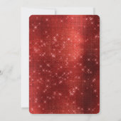 Rood Glam Glitzy Sparkle Kaart (Achterkant)