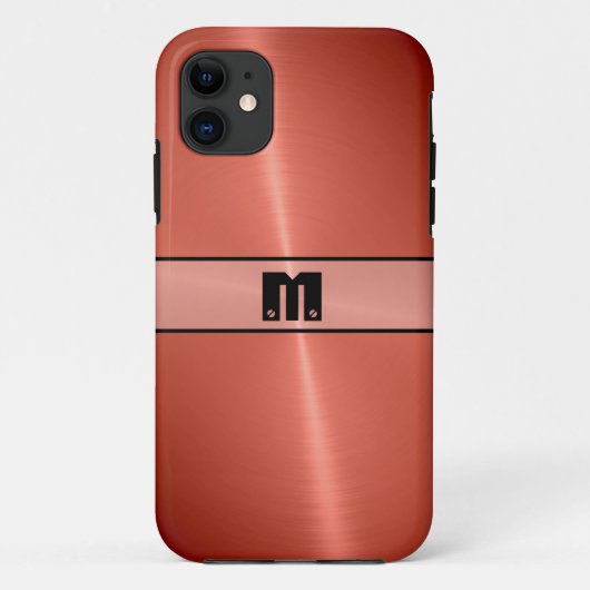 Rood glanzend roestvrij staal Case-Mate iPhone case (Achterkant)