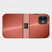 Rood glanzend roestvrij staal Case-Mate iPhone case (Achterkant (horizontaal))