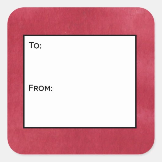 Rood Glas in lood Gift Label Stickers (Voorkant)