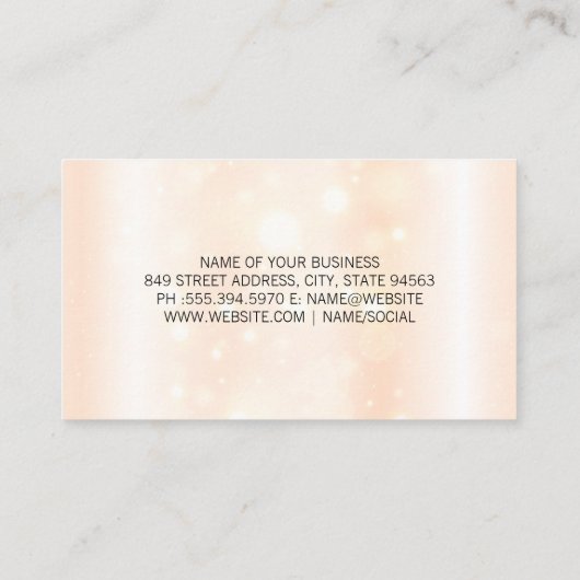 Rood glas voor het gieten | Achtergrond Bokeh Visitekaartje (Achterkant)