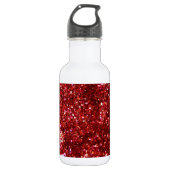 Rood glitereffect waterfles (Voorkant)