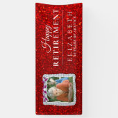 Rood Glitter Diamond Lijst Panner Spandoek (Verticaal)