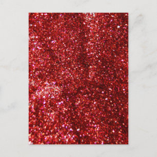 Rood glitter effect briefkaart