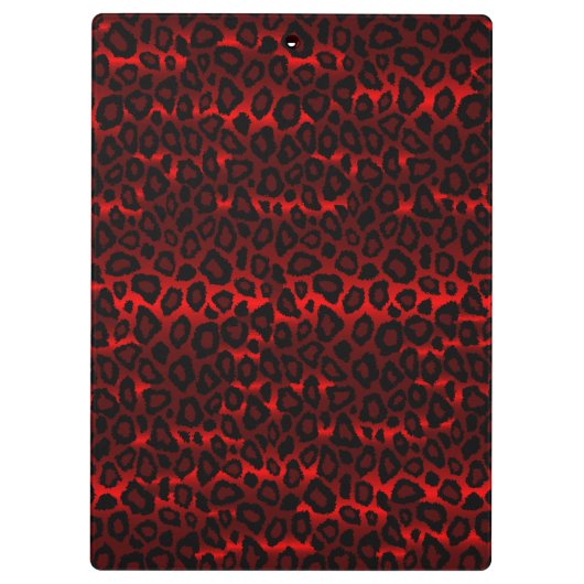 Rood glitter en luipvormig huidontwerp klembord (Achterkant)
