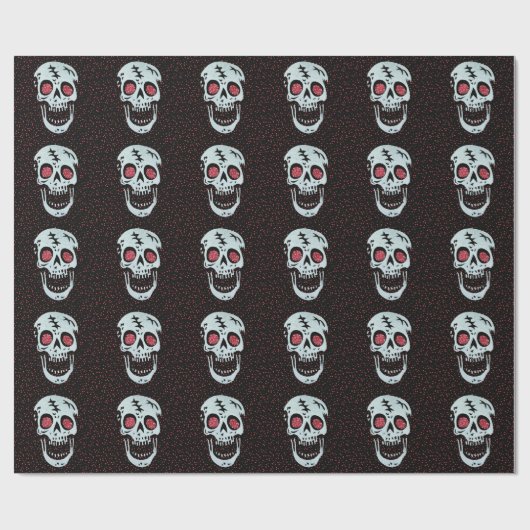 Rood glitter Eye Skull Cadeaupapier (Vlak)