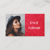 Rood Glitter | Foto | Sociale media | QR-code Visitekaartje (Voorkant)