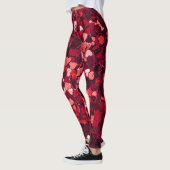 Rood Glitter Hart: Minimalistische textuur. Leggings (Links)