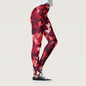 Rood Glitter Hart: Minimalistische textuur. Leggings (Rechts)