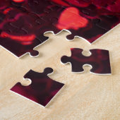 Rood Glitter Hart: Minimalistische textuur. Legpuzzel (Zijkant)