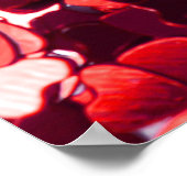 Rood Glitter Hart: Minimalistische textuur. Poster (Hoek)