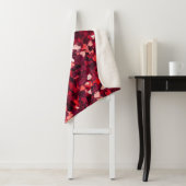 Rood Glitter Hart: Minimalistische textuur. Sherpa Deken (In situ)