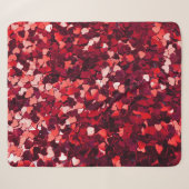 Rood Glitter Hart: Minimalistische textuur. Sherpa Deken (Voorkant (horizontaal))