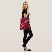 Rood Glitter Hart: Minimalistische textuur. Tote Bag (Op model)