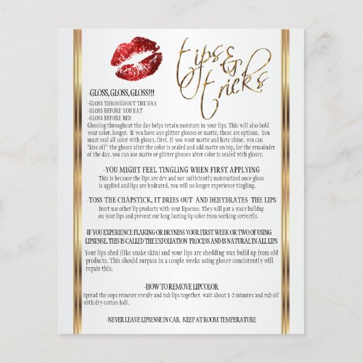 Rood glitter Instructies 2 Flyer (Achterkant)