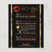 Rood glitter Lip instructies Flyer (Voorkant)