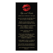 Rood glitter Lip instructies Reclamekaart (Achterkant)