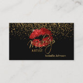 Rood Glitter Lips Appointplan Afsprakenkaartje (Voorkant)