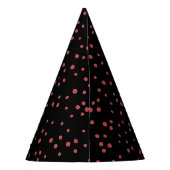 Rood glitter Oyes Polka Dots glimlachen Feesthoedjes (Achterkant)