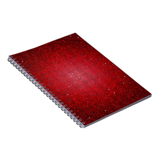Rood glitter Sequin Disco Glitz Spiral Notitieboek (Rechterzijde)