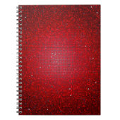Rood glitter Sequin Disco Glitz Spiral Notitieboek (Voorkant)