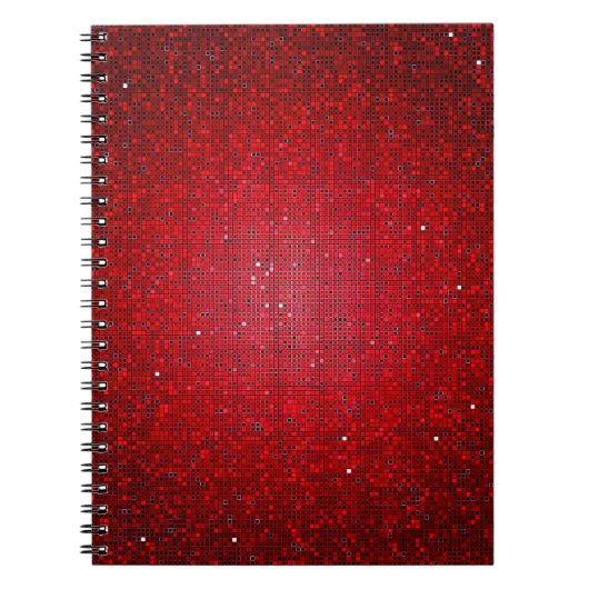 Rood glitter Sequin Disco Glitz Spiral Notitieboek (Voorkant)