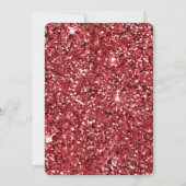 Rood glitter Sparkle Leopard Print Kaart (Achterkant)