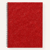 Rood glitter, sparkly, glitter achtergrond notitieboek (Voorkant)
