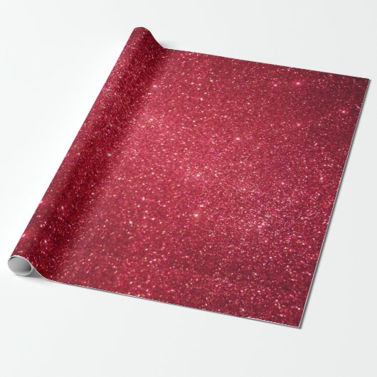 Rood glitterpapier cadeaupapier (Uitgerold)