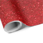 Rood glitterpapier voor kerstinpakken cadeaupapier (Rol Hoek)