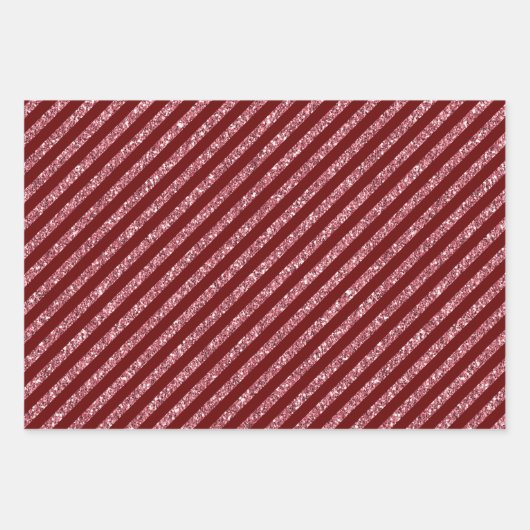 Rood glitterstrips inpakpapier vel (Voorkant)