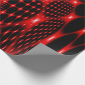 Rood gloeiend netto fractal cadeaupapier (Hoek)