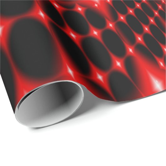Rood gloeiend netto fractal cadeaupapier (Rol Hoek)