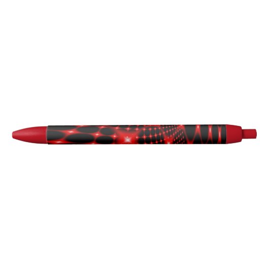 Rood gloeiend netto fractal zwarte inkt pen (Voorkant)