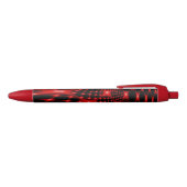 Rood gloeiend netto fractal zwarte inkt pen (Bovenkant)