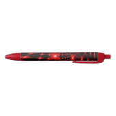 Rood gloeiend netto fractal zwarte inkt pen (Bodem)