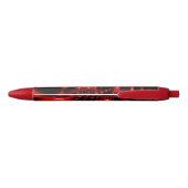 Rood gloeiend netto fractal zwarte inkt pen (Achterkant)