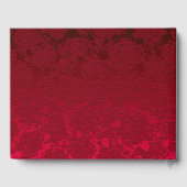 Rood Gold Black Kerstwinter-monogram Gastenboek (Achterkant)